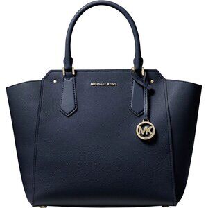 Michael Kors Hayes Large North South Navy Pebble Leather Tote Bag SEALED